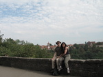 Jesse and Jin on wall