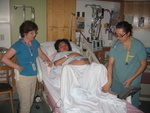 Our doula Susan and attending nurse Kate. My advice: get a doula. They are great.