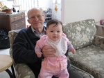 Grandad and Haley before Chinese New Year party