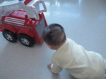 Moving Red Truck
