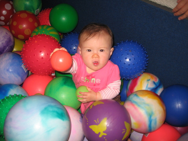 Haley and the ball pit