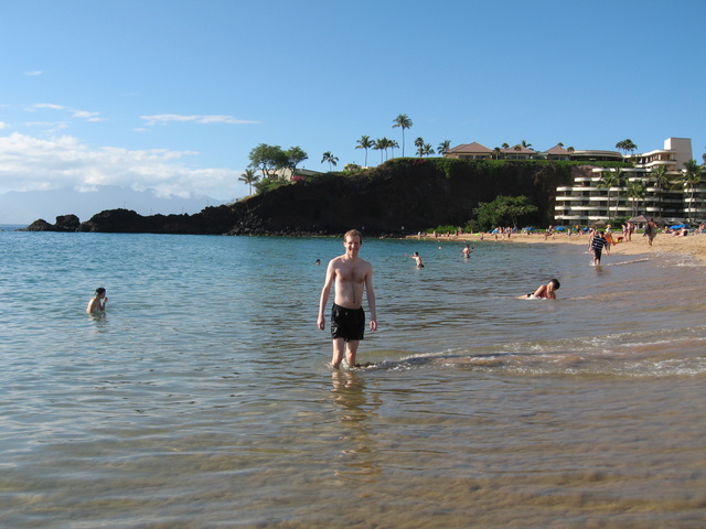 Jesse at the beach at Kaanapali
