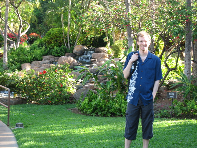 Jesse at Kamaole Sands garden