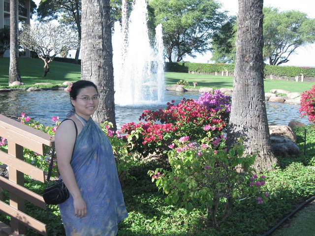 Jin with fountain