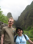 Jesse and Jin Lik with big rock